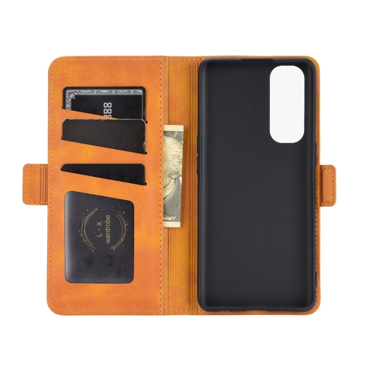 For OPPO Reno4 Pro 4G Dual-side Magnetic Buckle Horizontal Flip Leather Case with Holder & Card Slots & Wallet