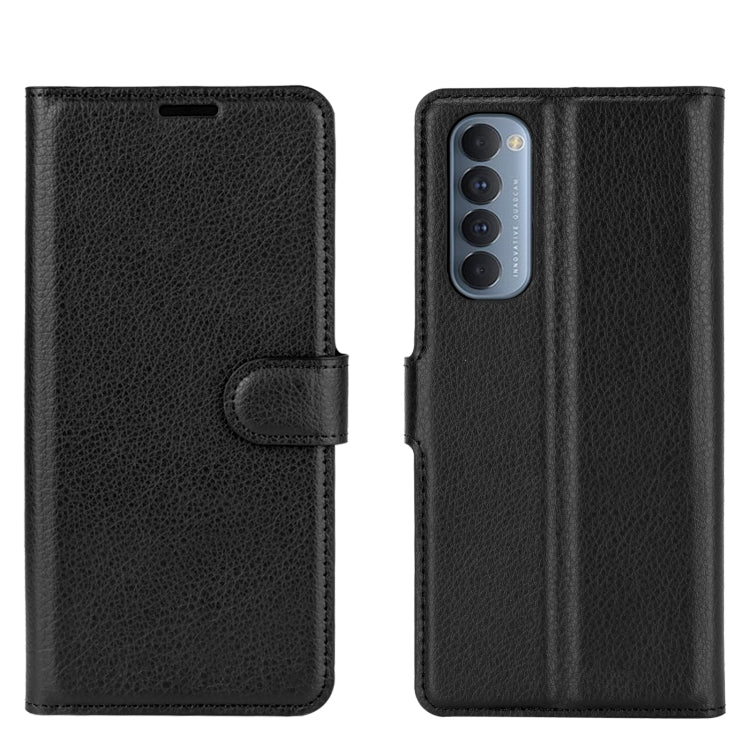 For OPPO Reno4 Pro 4G Litchi Texture Horizontal Flip Protective Case with Holder & Card Slots & Wallet
