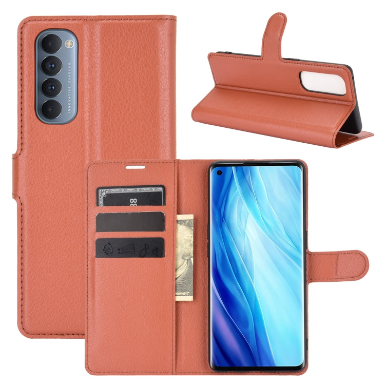 For OPPO Reno4 Pro 4G Litchi Texture Horizontal Flip Protective Case with Holder & Card Slots & Wallet