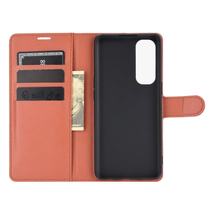 For OPPO Reno4 Pro 4G Litchi Texture Horizontal Flip Protective Case with Holder & Card Slots & Wallet
