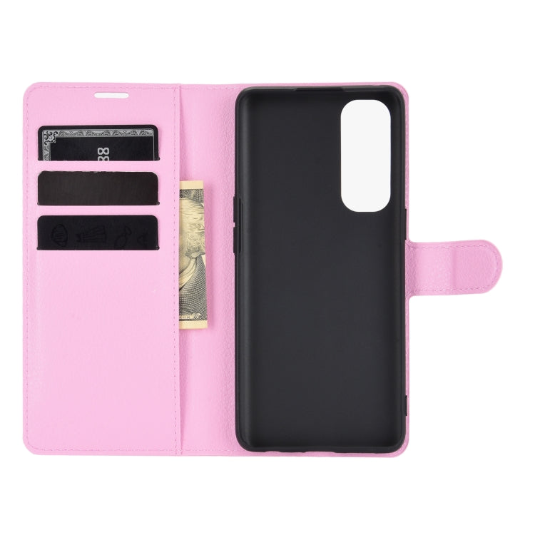 For OPPO Reno4 Pro 4G Litchi Texture Horizontal Flip Protective Case with Holder & Card Slots & Wallet