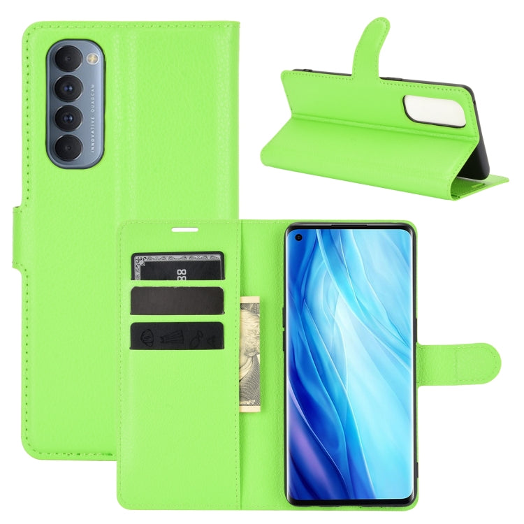 For OPPO Reno4 Pro 4G Litchi Texture Horizontal Flip Protective Case with Holder & Card Slots & Wallet