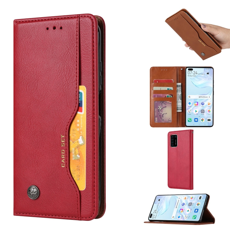 For Huawei P Smart 2021 Knead Skin Texture Horizontal Flip Leather Case , with Photo Frame & Holder & Card Slots & Wallet