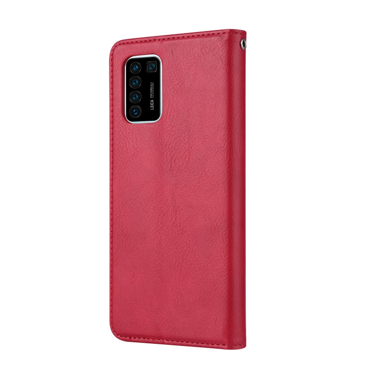 For Huawei P Smart 2021 Knead Skin Texture Horizontal Flip Leather Case , with Photo Frame & Holder & Card Slots & Wallet