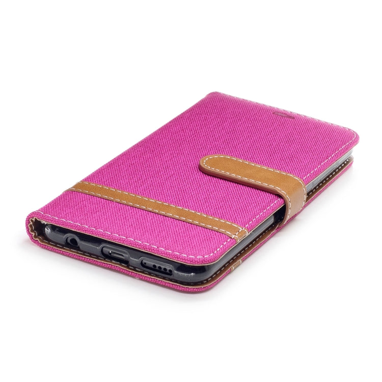 Color Matching Denim Texture Leather Case for Huawei Honor 7X, with Holder & Card Slots & Wallet & Lanyard