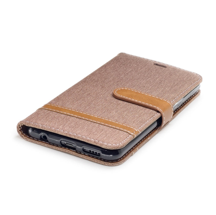 Color Matching Denim Texture Leather Case for Huawei Honor 7X, with Holder & Card Slots & Wallet & Lanyard