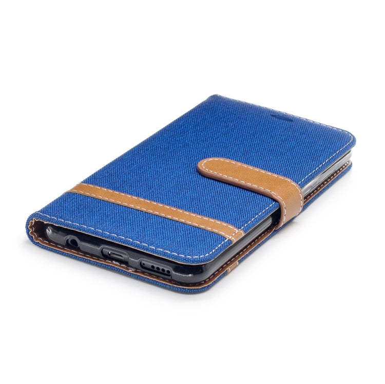Color Matching Denim Texture Leather Case for Huawei Honor 7X, with Holder & Card Slots & Wallet & Lanyard