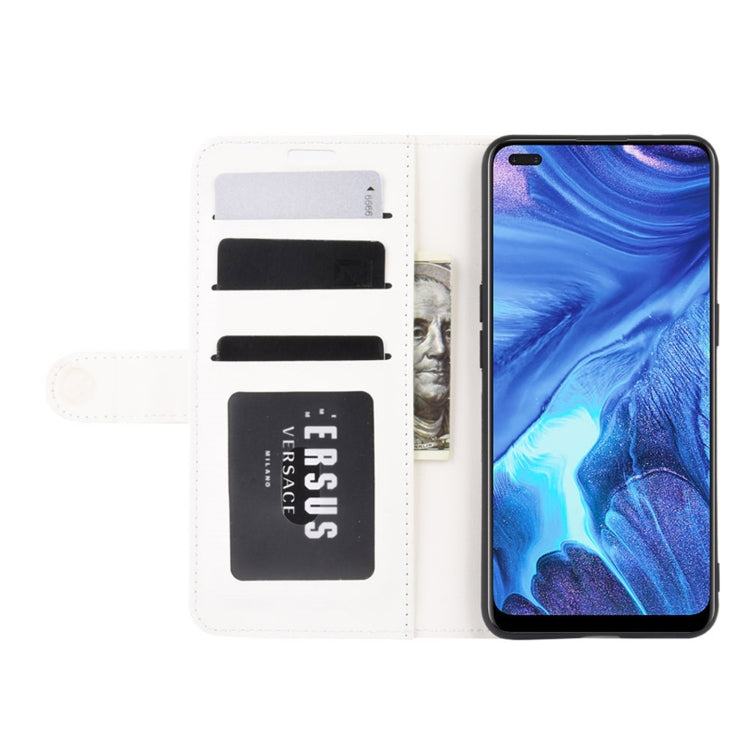For OPPO Reno4 4G R64 Texture Single Horizontal Flip Protective Case with Holder & Card Slots & Wallet& Photo Frame