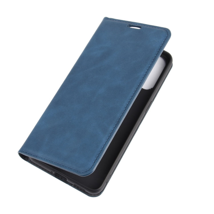 For OPPO Reno4 4G Retro-skin Business Magnetic Suction Leather Case with Holder & Card Slots & Wallet