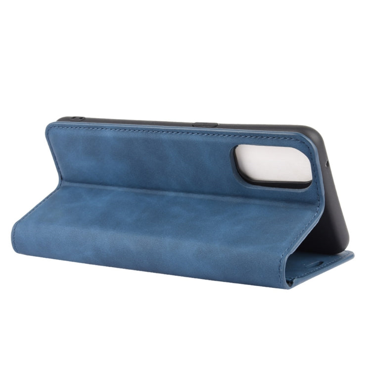 For OPPO Reno4 4G Retro-skin Business Magnetic Suction Leather Case with Holder & Card Slots & Wallet