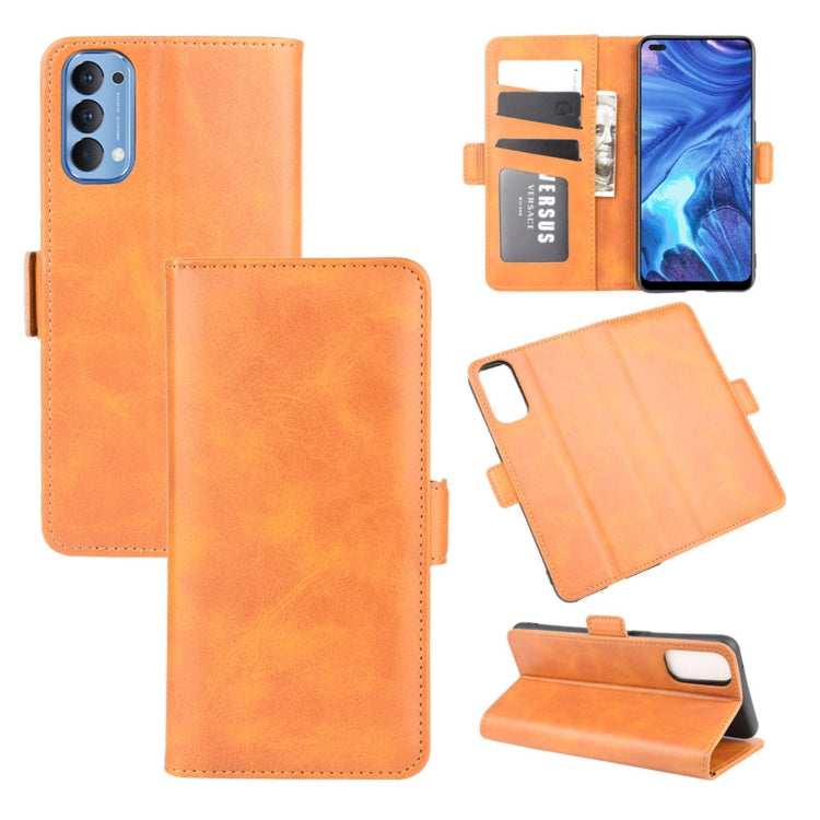 For OPPO Reno4 4G Dual-side Magnetic Buckle Horizontal Flip Leather Case with Holder & Card Slots & Wallet