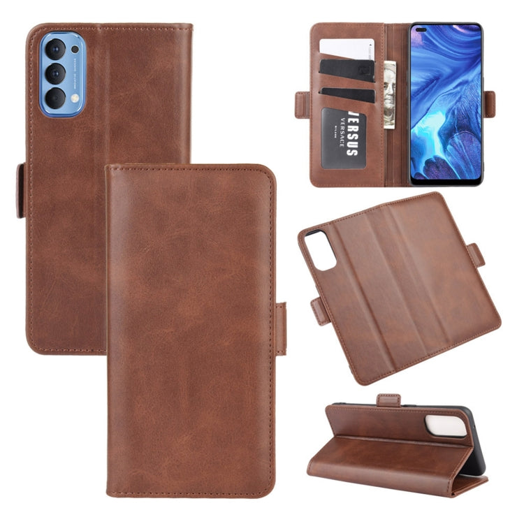 For OPPO Reno4 4G Dual-side Magnetic Buckle Horizontal Flip Leather Case with Holder & Card Slots & Wallet