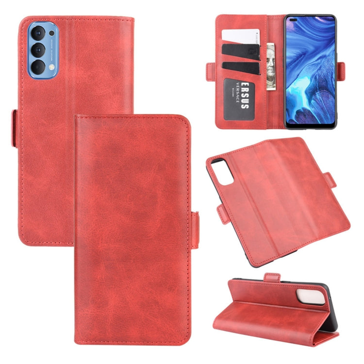 For OPPO Reno4 4G Dual-side Magnetic Buckle Horizontal Flip Leather Case with Holder & Card Slots & Wallet