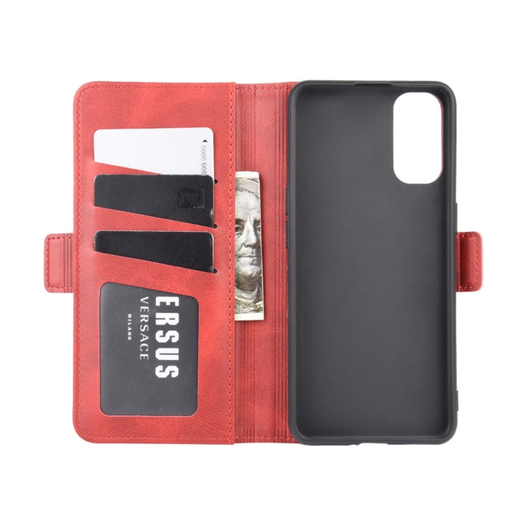 For OPPO Reno4 4G Dual-side Magnetic Buckle Horizontal Flip Leather Case with Holder & Card Slots & Wallet