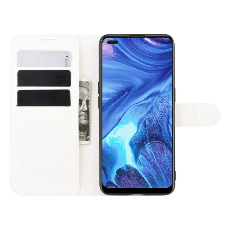 For OPPO Reno4 4G Litchi Texture Horizontal Flip Protective Case with Holder & Card Slots & Wallet