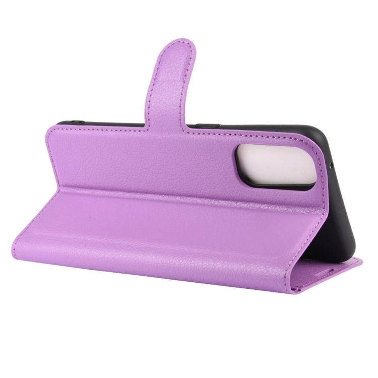 For OPPO Reno4 4G Litchi Texture Horizontal Flip Protective Case with Holder & Card Slots & Wallet