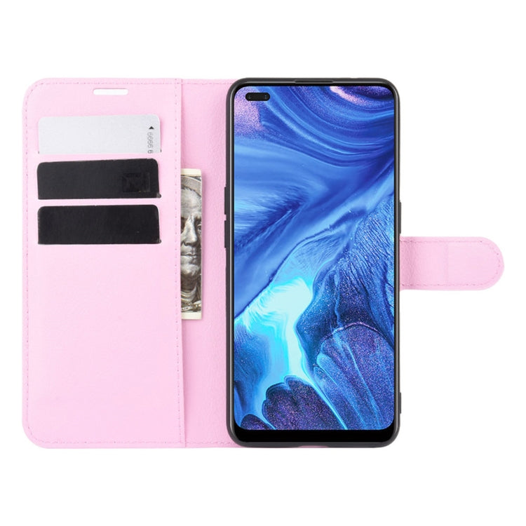 For OPPO Reno4 4G Litchi Texture Horizontal Flip Protective Case with Holder & Card Slots & Wallet
