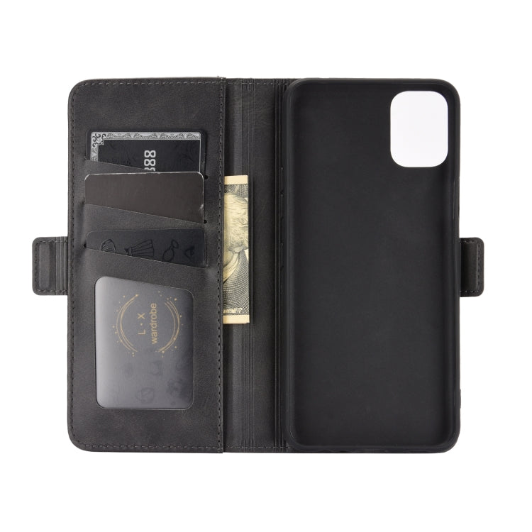 For LG K42 Dual-side Magnetic Buckle Horizontal Flip Leather Case with Holder & Card Slots & Wallet