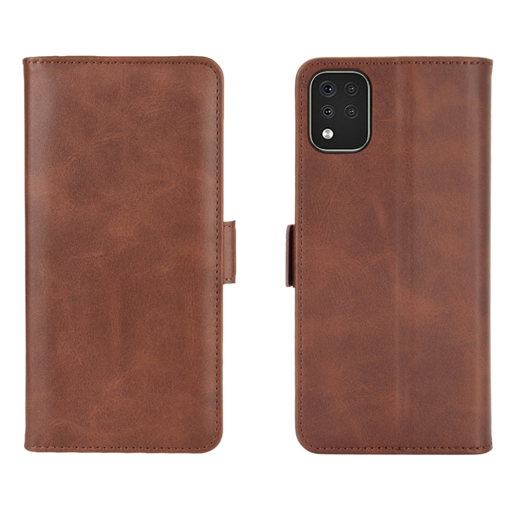 For LG K42 Dual-side Magnetic Buckle Horizontal Flip Leather Case with Holder & Card Slots & Wallet