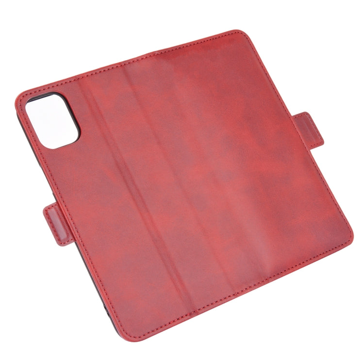 For LG K42 Dual-side Magnetic Buckle Horizontal Flip Leather Case with Holder & Card Slots & Wallet