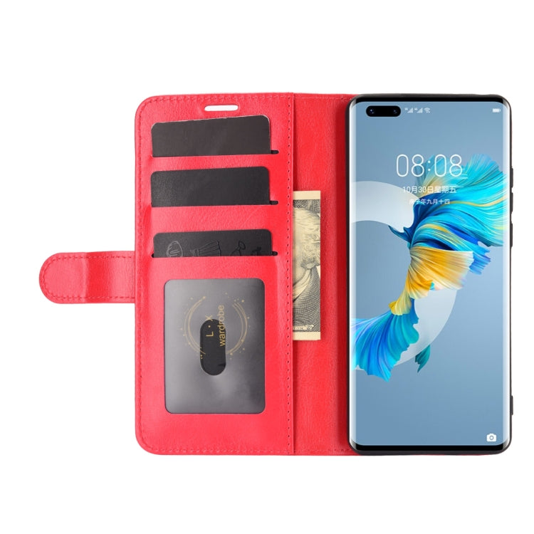 For Huawei Mate 40 Pro R64 Texture Single Horizontal Flip Protective Case with Holder & Card Slots & Wallet& Photo Frame