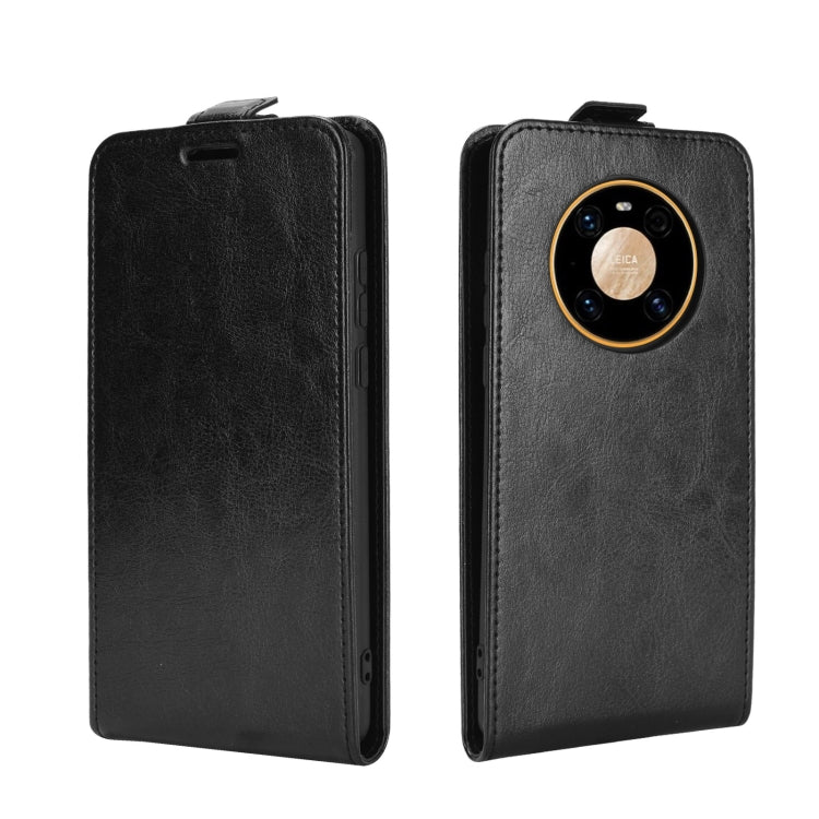 For Huawei Mate 40 Pro R64 Texture Single Vertical Flip Leather Protective Case with Card Slots & Photo Frame