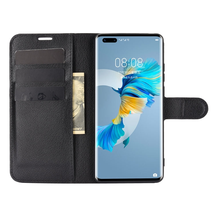 For Huawei Mate 40 Pro Litchi Texture Horizontal Flip Protective Case with Holder & Card Slots & Wallet