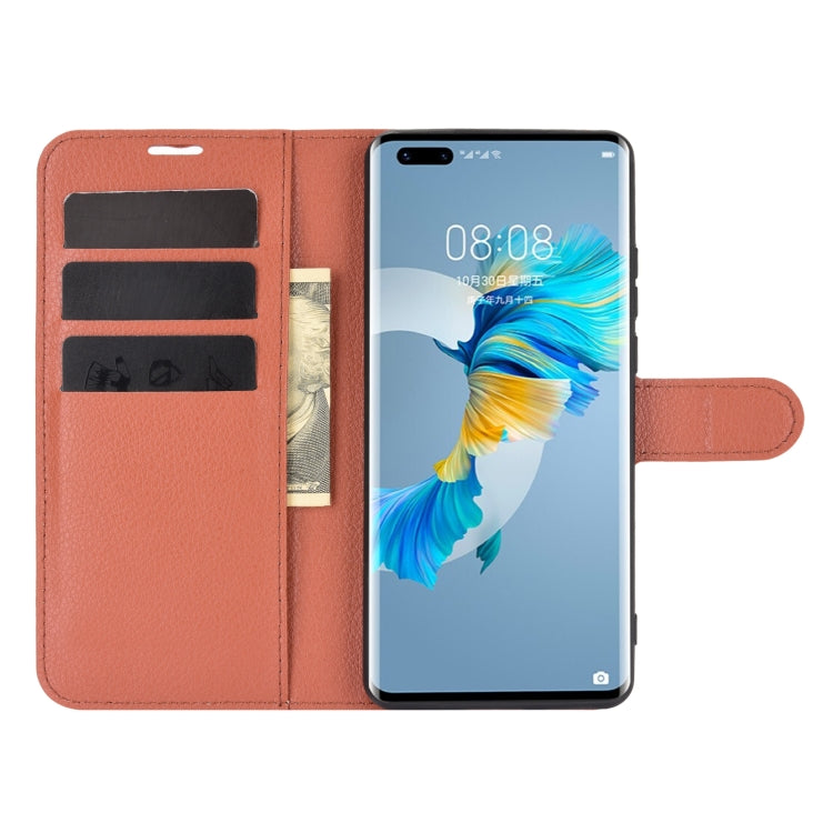 For Huawei Mate 40 Pro Litchi Texture Horizontal Flip Protective Case with Holder & Card Slots & Wallet