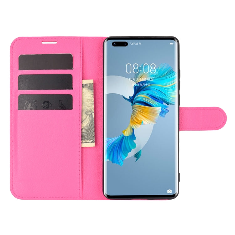 For Huawei Mate 40 Pro Litchi Texture Horizontal Flip Protective Case with Holder & Card Slots & Wallet