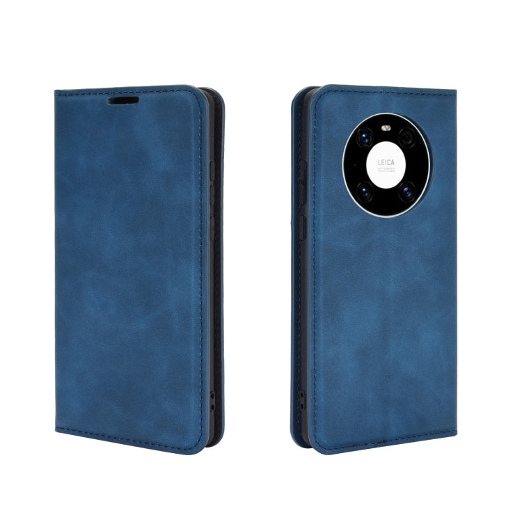 For Huawei Mate 40 Retro-skin Business Magnetic Suction Leather Case with Holder & Card Slots & Wallet