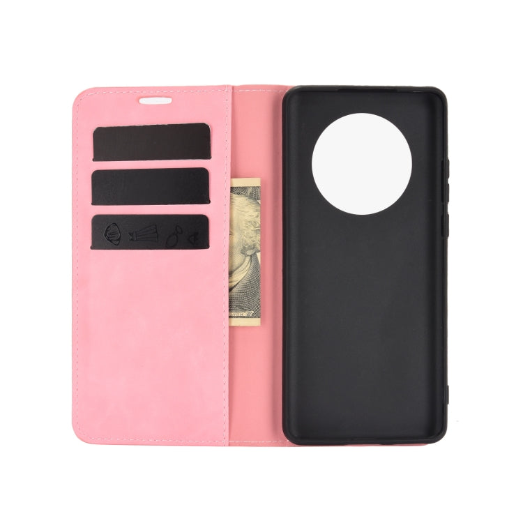 For Huawei Mate 40 Retro-skin Business Magnetic Suction Leather Case with Holder & Card Slots & Wallet