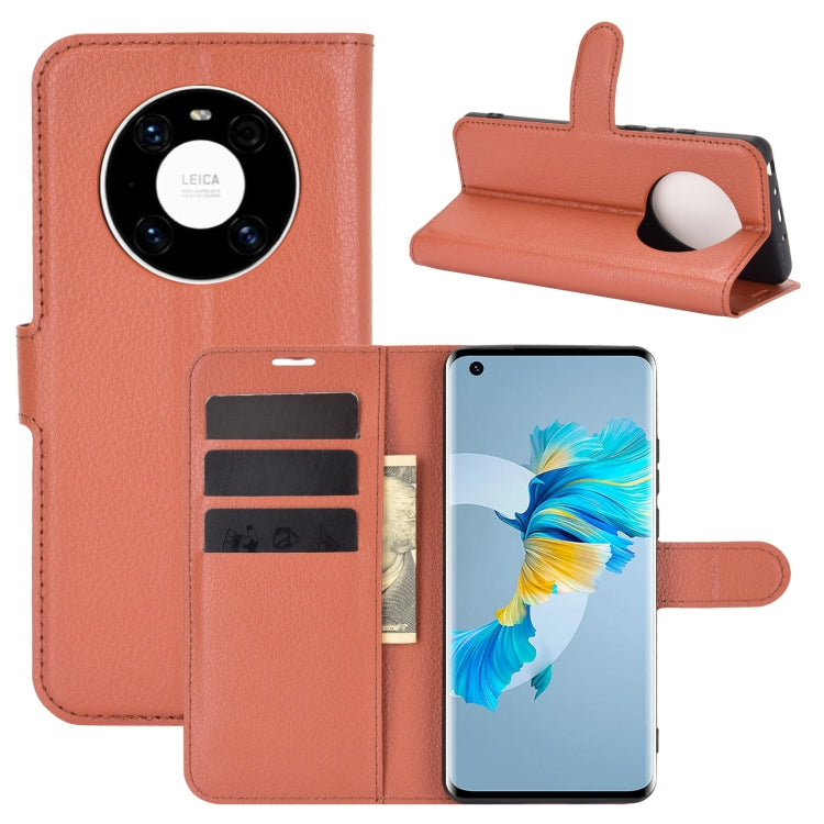 For Huawei Mate 40 Litchi Texture Horizontal Flip Protective Case with Holder & Card Slots & Wallet