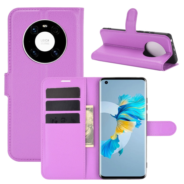 For Huawei Mate 40 Litchi Texture Horizontal Flip Protective Case with Holder & Card Slots & Wallet