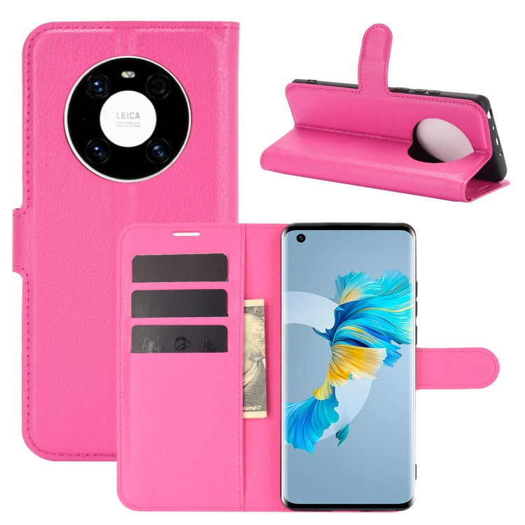 For Huawei Mate 40 Litchi Texture Horizontal Flip Protective Case with Holder & Card Slots & Wallet