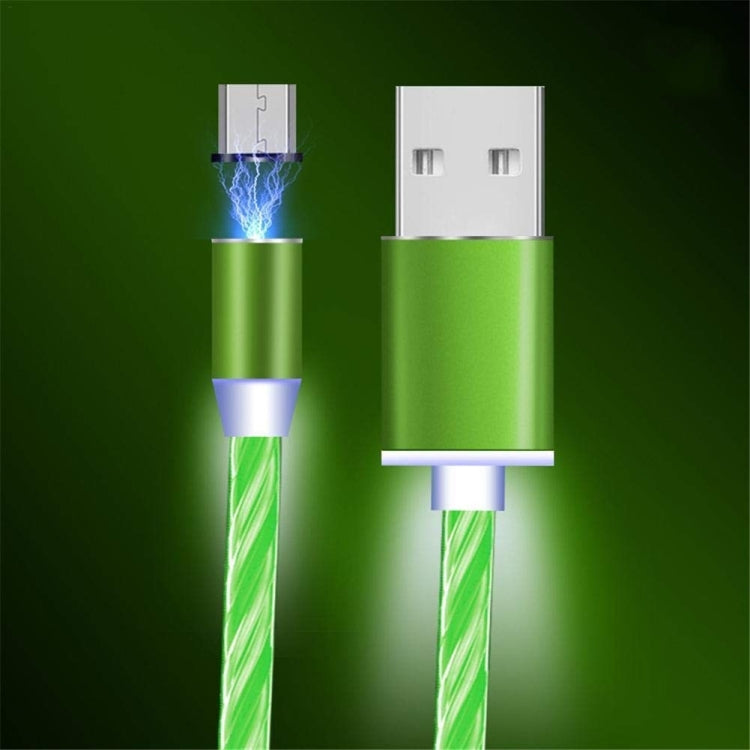 USB to Micro USB 360-degree Magnetic Attraction Colorful Streamer Data Cable, Cable Length: 1m