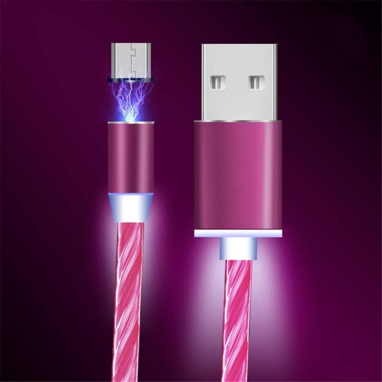 USB to Micro USB 360-degree Magnetic Attraction Colorful Streamer Data Cable, Cable Length: 1m