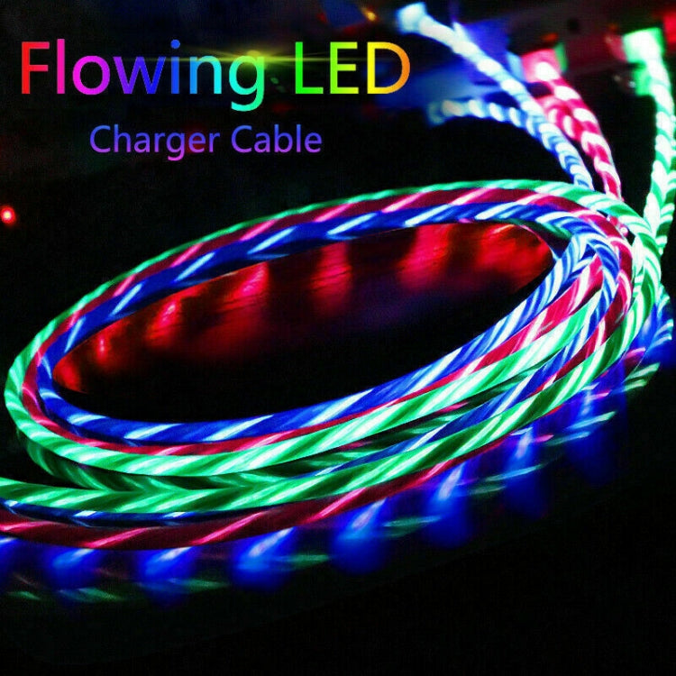 USB to Micro USB 360-degree Magnetic Attraction Colorful Streamer Data Cable, Cable Length: 1m