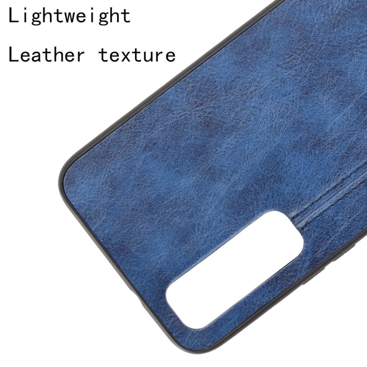 For vivo Y73s/S7e Shockproof Sewing Cow Pattern Skin PC + PU + TPU Case