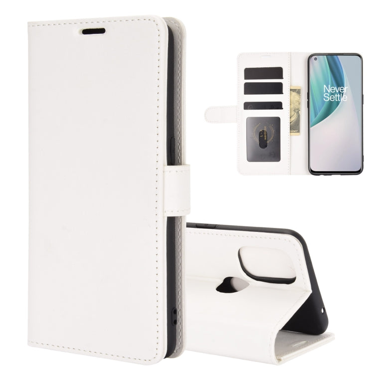 For OnePlus Nord N10 5G R64 Texture Single Horizontal Flip Protective Case with Holder & Card Slots & Wallet& Photo Frame