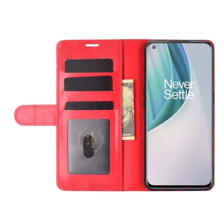 For OnePlus Nord N10 5G R64 Texture Single Horizontal Flip Protective Case with Holder & Card Slots & Wallet& Photo Frame