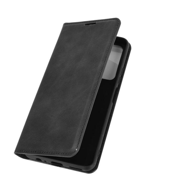 For Huawei P smart 2021 Retro-skin Business Magnetic Suction Leather Case with Holder & Card Slots & Wallet