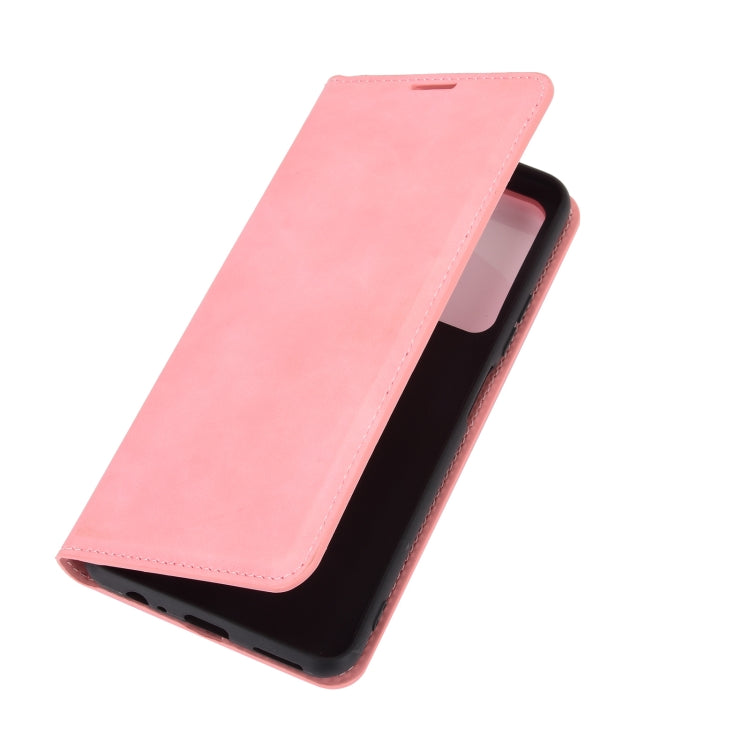 For Huawei P smart 2021 Retro-skin Business Magnetic Suction Leather Case with Holder & Card Slots & Wallet