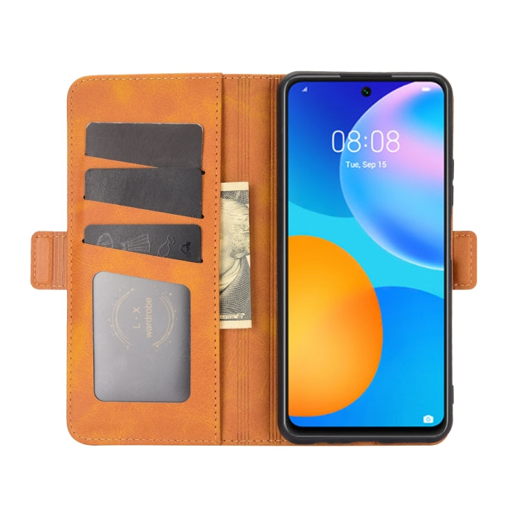 For Huawei P smart 2021 Dual-side Magnetic Buckle Horizontal Flip Leather Case with Holder & Card Slots & Wallet