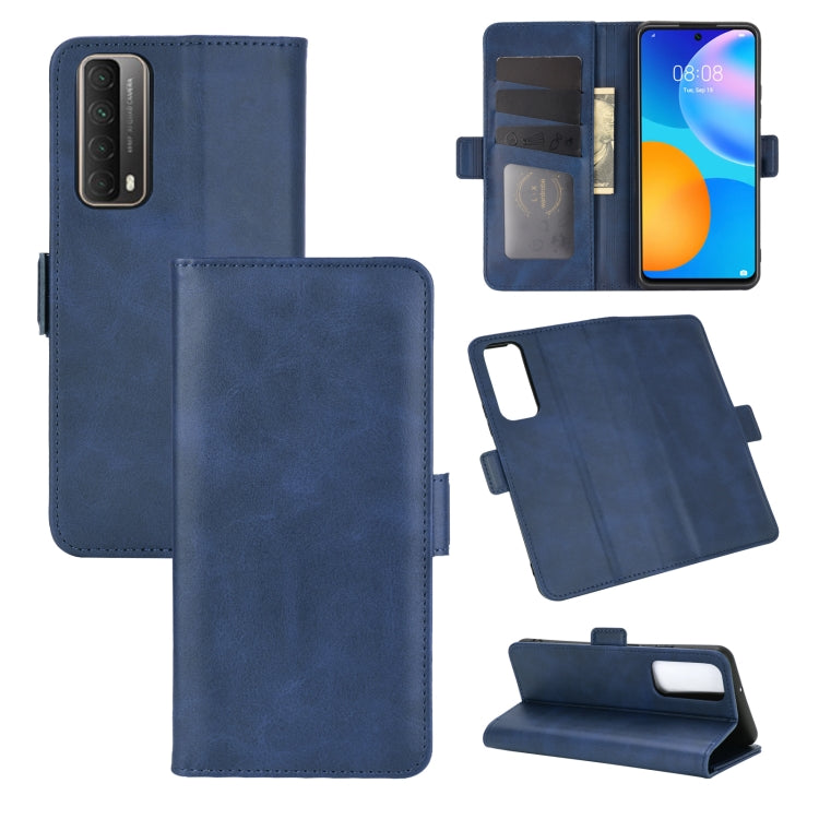 For Huawei P smart 2021 Dual-side Magnetic Buckle Horizontal Flip Leather Case with Holder & Card Slots & Wallet