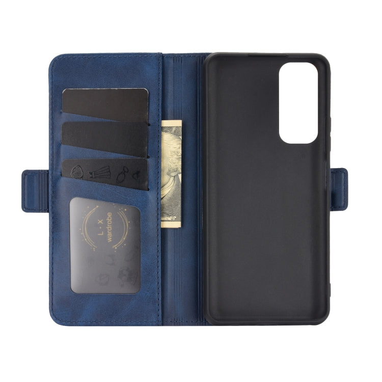For Huawei P smart 2021 Dual-side Magnetic Buckle Horizontal Flip Leather Case with Holder & Card Slots & Wallet