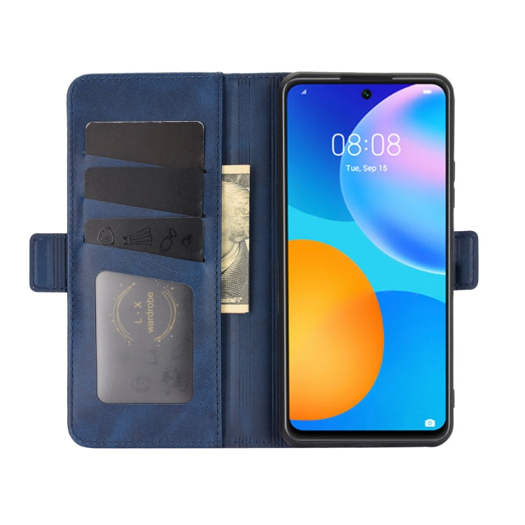For Huawei P smart 2021 Dual-side Magnetic Buckle Horizontal Flip Leather Case with Holder & Card Slots & Wallet