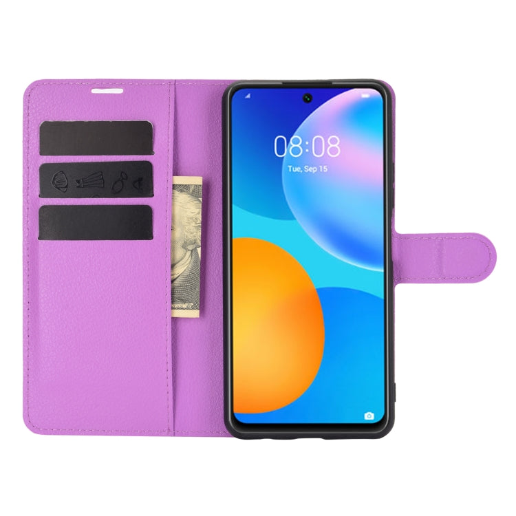 For Huawei P smart 2021 Litchi Texture Horizontal Flip Protective Case with Holder & Card Slots & Wallet