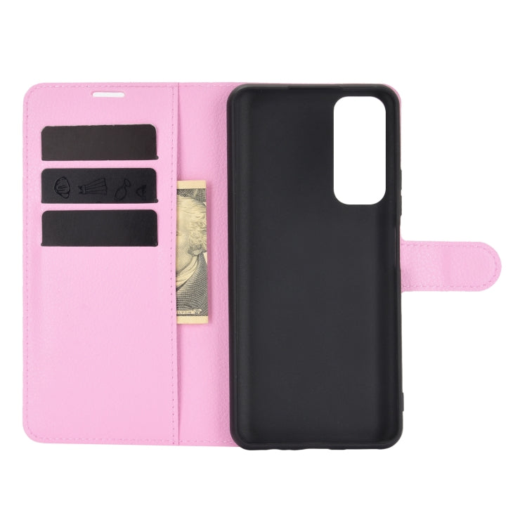 For Huawei P smart 2021 Litchi Texture Horizontal Flip Protective Case with Holder & Card Slots & Wallet