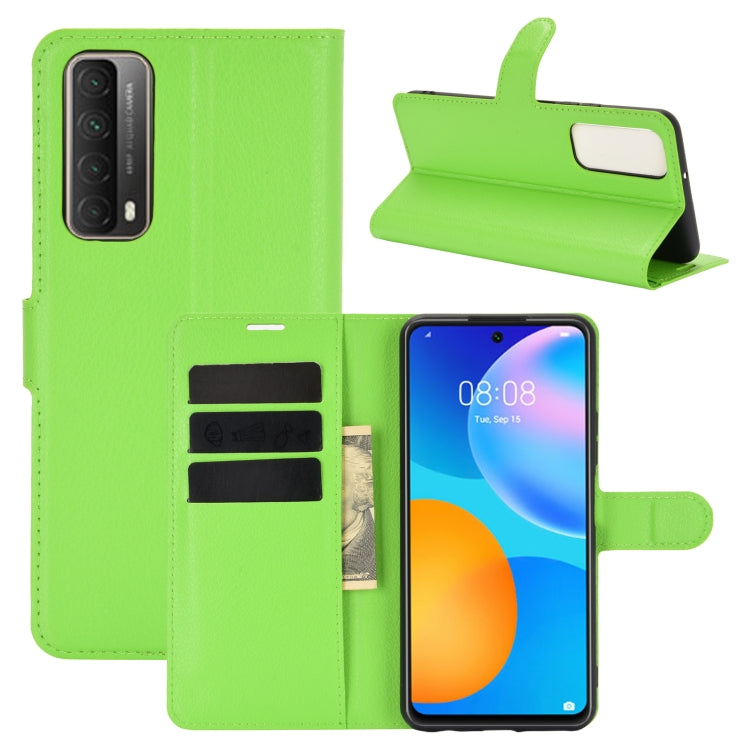 For Huawei P smart 2021 Litchi Texture Horizontal Flip Protective Case with Holder & Card Slots & Wallet