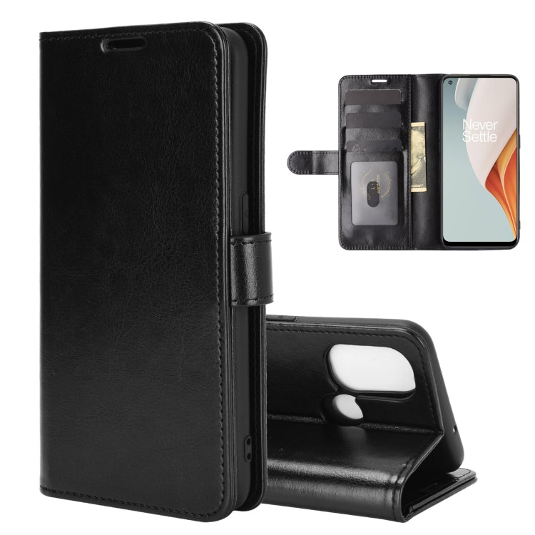 For OnePlus Nord N100 R64 Texture Single Horizontal Flip Protective Case with Holder & Card Slots & Wallet& Photo Frame